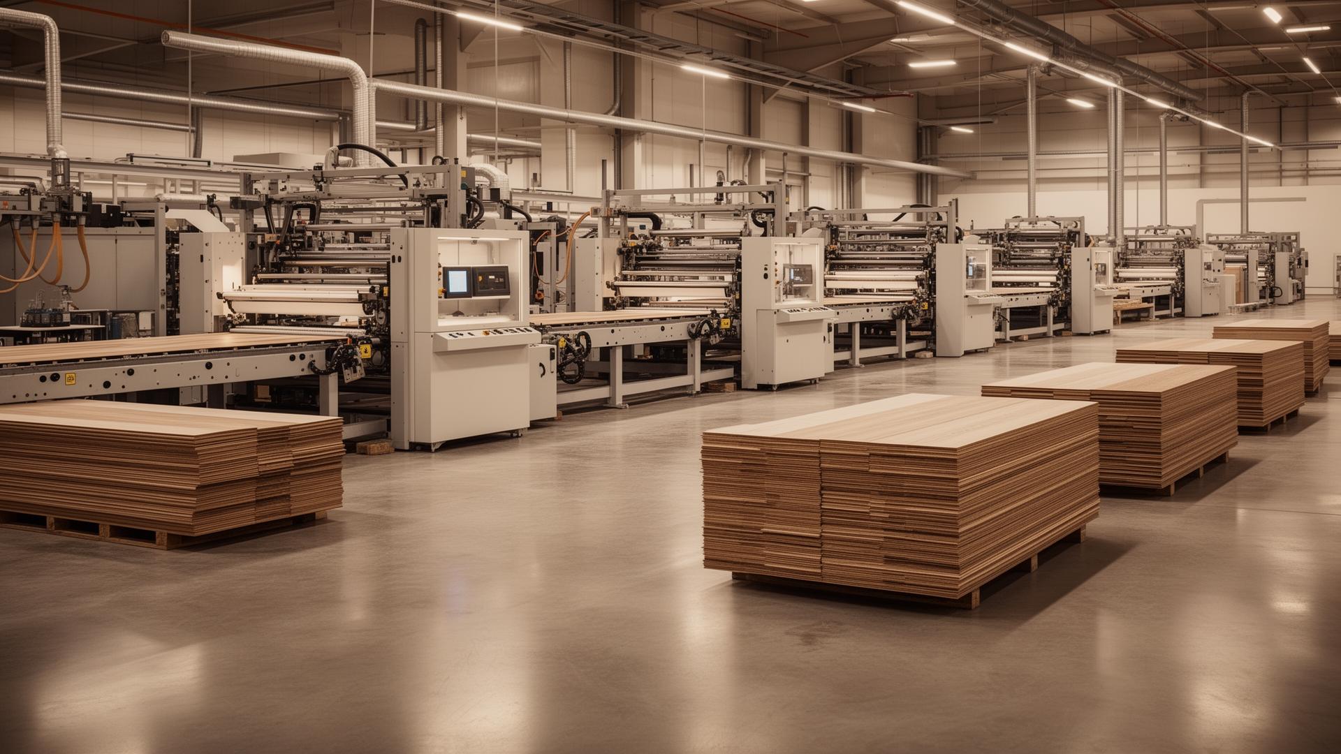 UNAFloors SPC flooring manufacturing facility with automated production lines