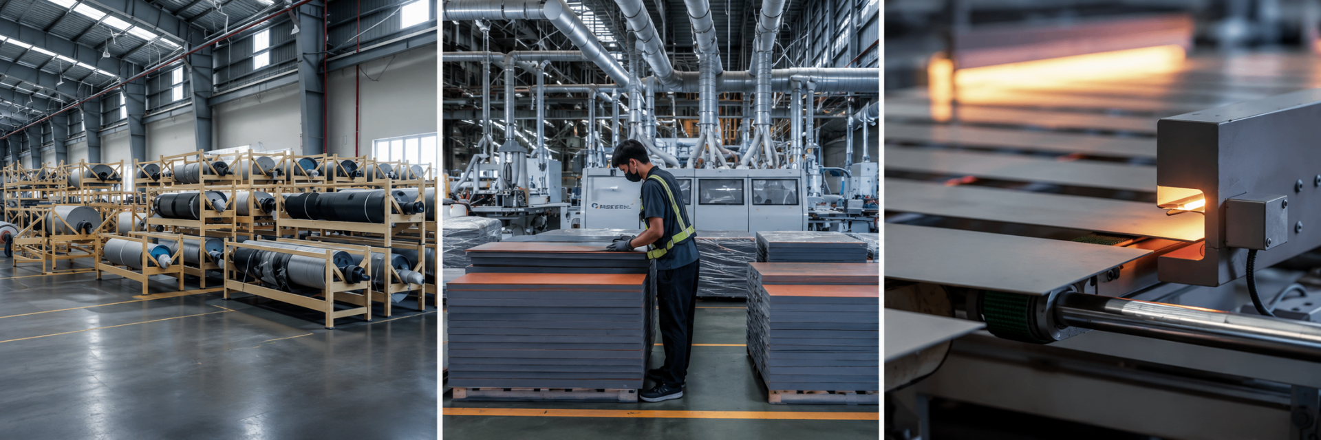 UNAFloors OEM private-label SPC manufacturing line — branded packaging and precision production for global distributors